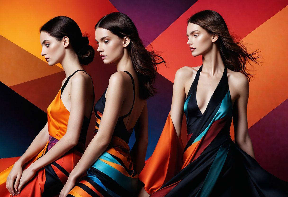 A captivating collage illustrating the journey of erotic content, featuring sensual media on one side transitioning into graphic materials on the other. Include elements such as smooth flowing fabrics, suggestive silhouettes, and intricate designs. Use a gradient of warm colors blending into bold, darker shades to represent the spectrum. Incorporate subtle elements of technology and creativity, such as digital screens and artistic tools, in an abstract style. super-realistic. vibrant colors.